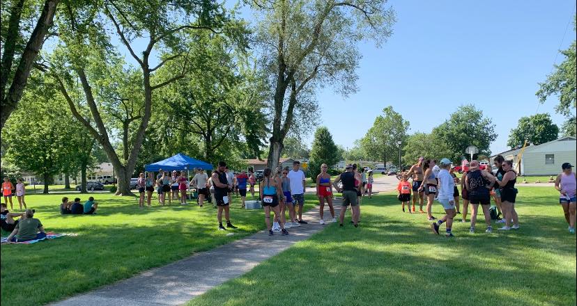 Runners at the annual Poco 5K Run/Walk in Indian Village Park