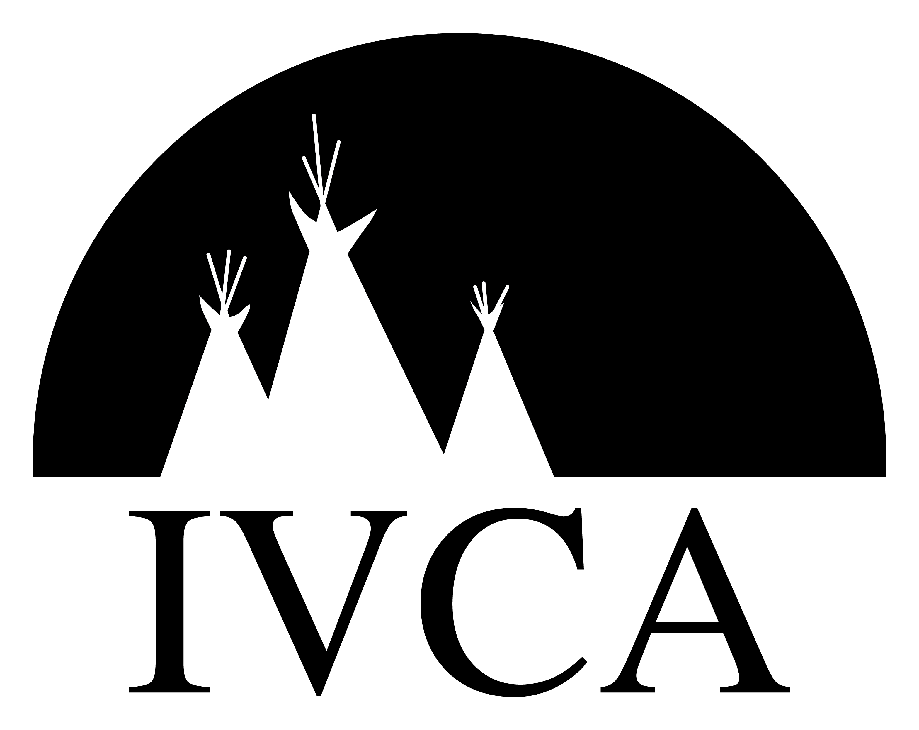 IVCA Logo with 3 teepees